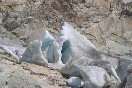 Gletscher und Fels