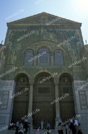 Die Umayyad Moschee in der Hauptstadt Damaskus in Syrien im Nahen Osten.