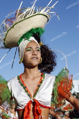 the carneval in the city of Las Palmas on the Island Gran Canary on the Canary Island of Spain in the Atlantic Ocean. 