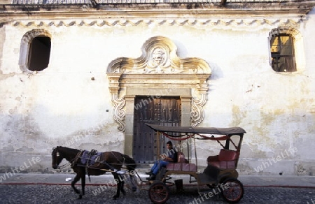 the old city in the town of Antigua in Guatemala in central America.   