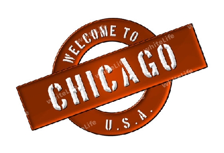 Illustration of WELCOME TO CHICAGO as Banner for your presentation, website, inviting...