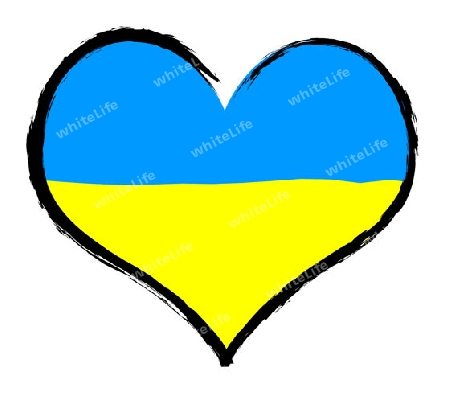 Ukraine - The beloved country as a symbolic representation as heart - Das geliebte Land als symbolische Darstellung als Herz