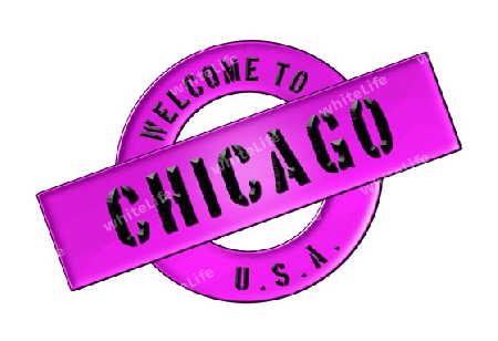 Illustration of WELCOME TO CHICAGO as Banner for your presentation, website, inviting...