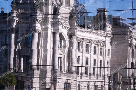 Glas, Spiegelung, Reichstag, Fassade