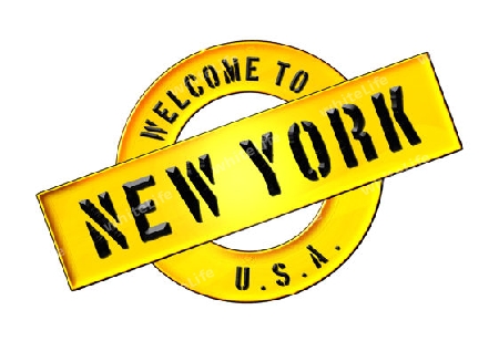 Illustration of WELCOME TO NEW YORK as Banner for your presentation, website, inviting...