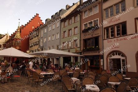  the old town of Freiburg im Breisgau in the Blackforest in the south of Germany in Europe.