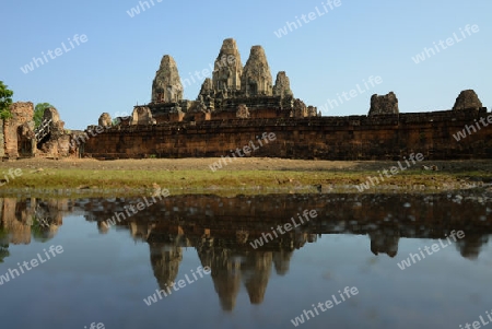 The Temple of  Pre Rup in the Temple City of Angkor near the City of Siem Riep in the west of Cambodia.