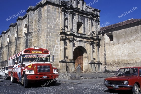 the old city in the town of Antigua in Guatemala in central America.   