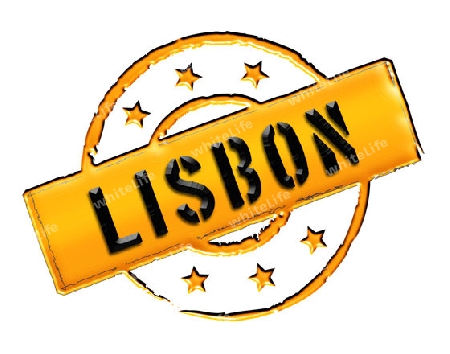 Sign and stamp for your presentation, for websites and many more named Lisbon