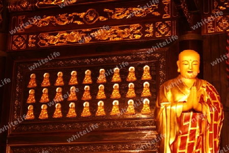 Tempel bei der Wildganspagode in der Altstadt von Xian, China