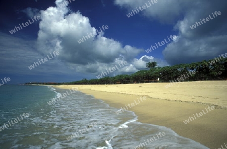 Ein Strand in Nusa Dua im Sueden der Insel Bali in Indonesien in Suedostasien.