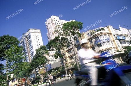 Asien, Vietnam, Mekong Delta, Cantho
Die Le Loi Strasse in der Stadt Ho Chi Minh City oder Saigon in Sued Vietnam.       






