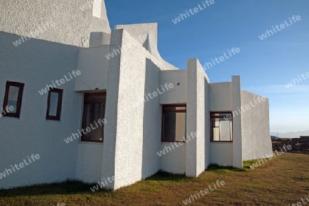 Der Westen Islands, seitlicher Blick an der neuen Kirche von Stykkisholmur entlang, im Norden der Halbinsel Sn?fellsnes