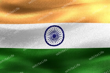 India flag - realistic waving fabric flag