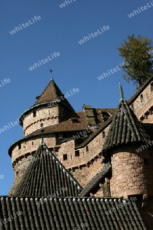 the Fort  Haut-Koenigsbourg near the village of Selestat  in the province of Alsace in France in Europe