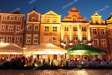 Der Stray Rynek Platz  in der Altstadt von Poznan im westen von Polen.  