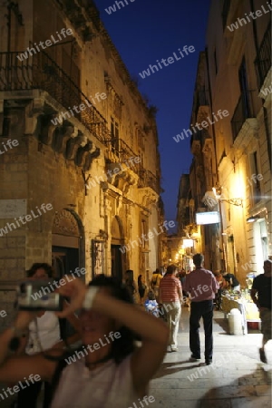 the old Town of Siracusa in Sicily in south Italy in Europe.