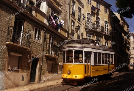 EUROPA, PORTUGAL, LISSABON, STADT,  ALFAMA,  TRAM, STRASSENBAHN,   