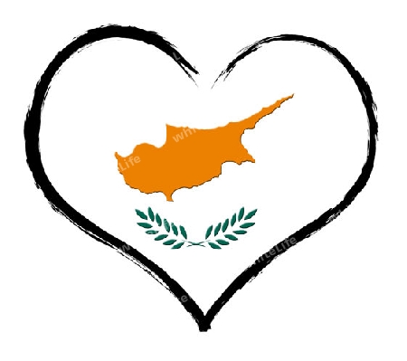 Heartland - Cyprus - The beloved country as a symbolic representation as heart - Das geliebte Land als symbolische Darstellung als Herz