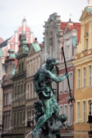 Der  Stray Rynek Platz  in der Altstadt von Poznan im westen von Polen. 