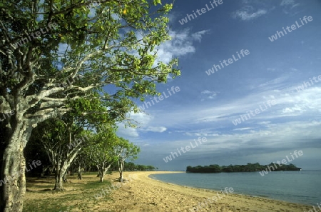 Die Kuta Beach in Kuta im sueden von Bali auf der Insel Bali in Indonesien. 