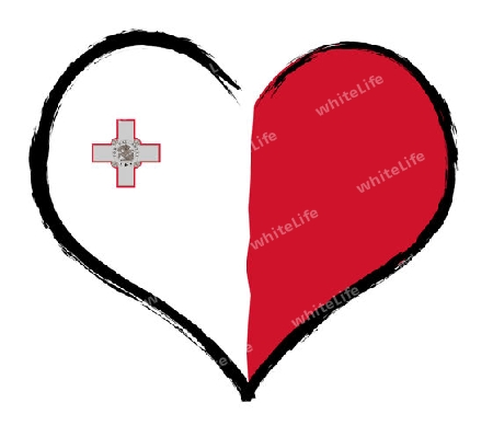 Malta - The beloved country as a symbolic representation as heart - Das geliebte Land als symbolische Darstellung als Herz