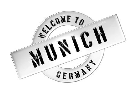 Illustration of WELCOME TO MUNICH as Banner for your presentation, website, inviting...