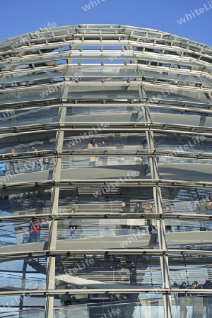 Reichstagskuppel , Detailaufnahme , Reichstag Berlin, Architekt Sir Norman Foster, Berlin, Deutschland, Europa