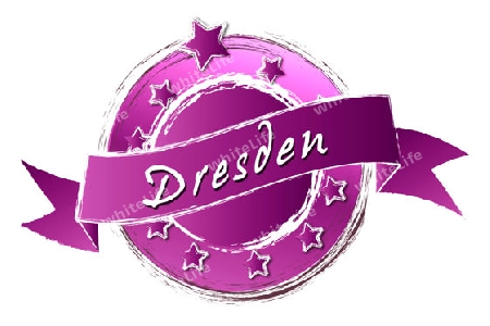 DRESDEN - Banner, Logo, Symbol im Royal Grunge Style fuer Praesentationen, Flyer, Prospekte, Internet,...