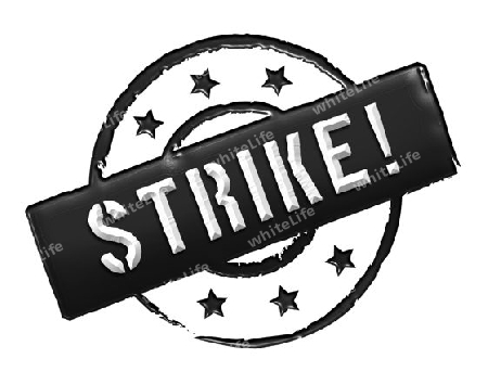 Sign, symbol, stamp or icon for your presentation, for websites and many more named STRIKE!