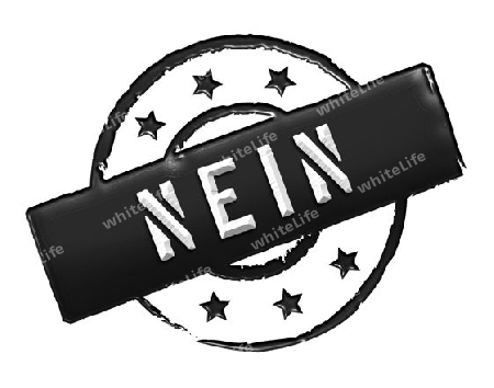 Sign and stamp for your presentation, for websites and many more named NEIN