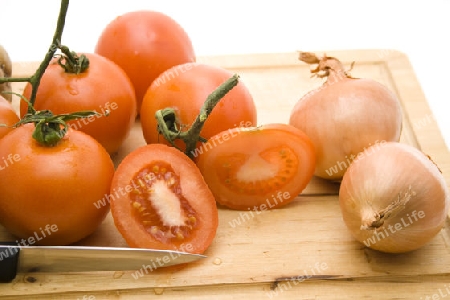 Tomaten und Zwiebel