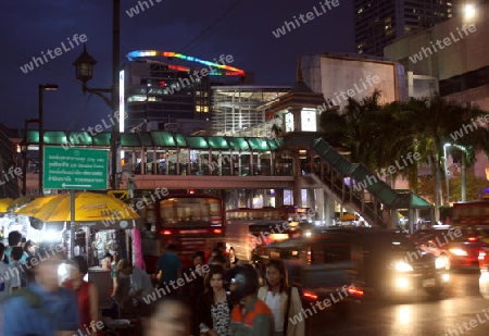 Die Innenstadt rund um den Siam Square Stadtteil im Zentrum der Hauptstadt Bangkok in Thailand. 