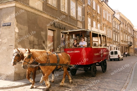 The Old Town in the City of Warsaw in Poland, East Europe.