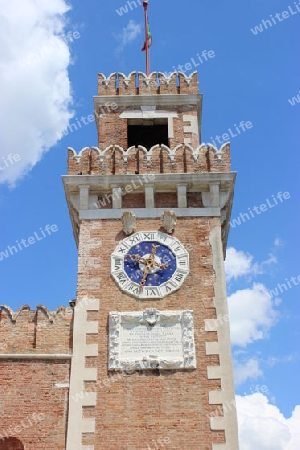 Arsenal Turm in Venedig, Ingresso di terra