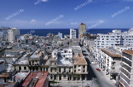 the old town of the city Havana on Cuba in the caribbean sea.