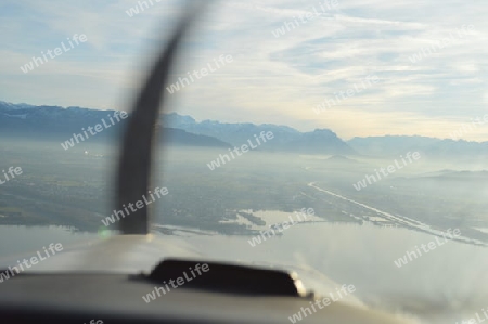 Rheintal vom Flugzeug aus