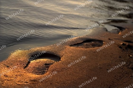 spuren am strand