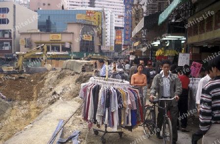 a market street in the city of Shenzhen north of Hongkong in the province of Guangdong in china in east asia. 