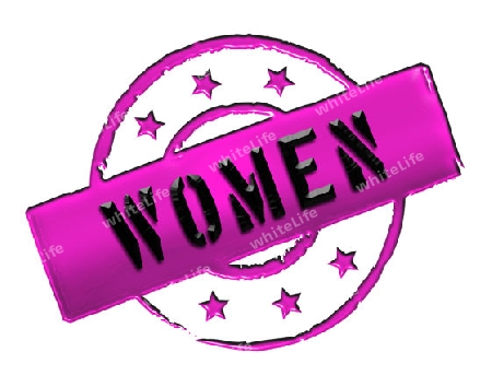 Sign, symbol, stamp or icon for your presentation, for websites and many more named WOMEN