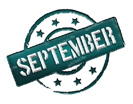 Sign, symbol, stamp or icon for your presentation, for websites and many more named SEPTEMBER