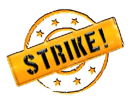 Sign, symbol, stamp or icon for your presentation, for websites and many more named STRIKE!