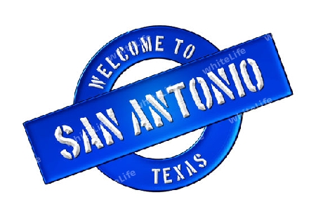 Illustration of WELCOME TO SAN ANTONIO as Banner for your presentation, website, inviting...