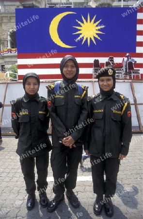 The National Day at the Sultan Abdul Samad Palace at the Merdeka Square  in the city of  Kuala Lumpur in Malaysia in southeastasia.