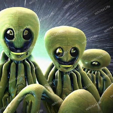 grüne Aliens