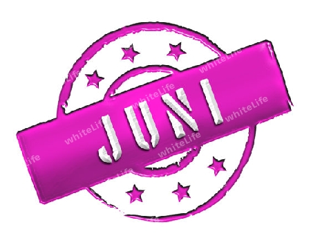 Sign, symbol, stamp or icon for your presentation, for websites and many more named JUNI