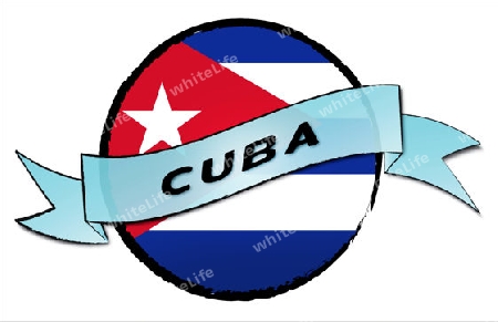 CUBA - your country shown as illustrated banner for your presentation or as button...