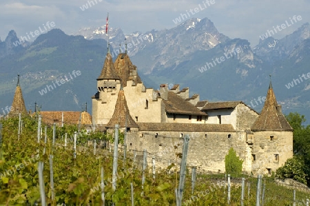 Schloss Aigle im Wallis/Schweiz