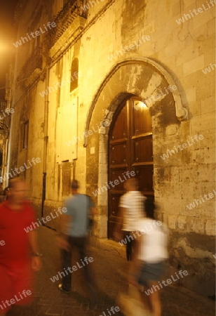 the old Town of Siracusa in Sicily in south Italy in Europe.