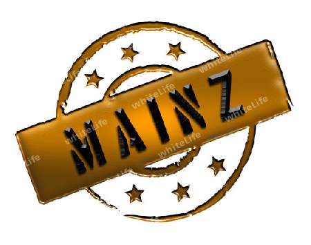 MAINZ - Zeichen / Symbol im Retro Stil fuer Praesentationen, Prospekte, Internet, ...